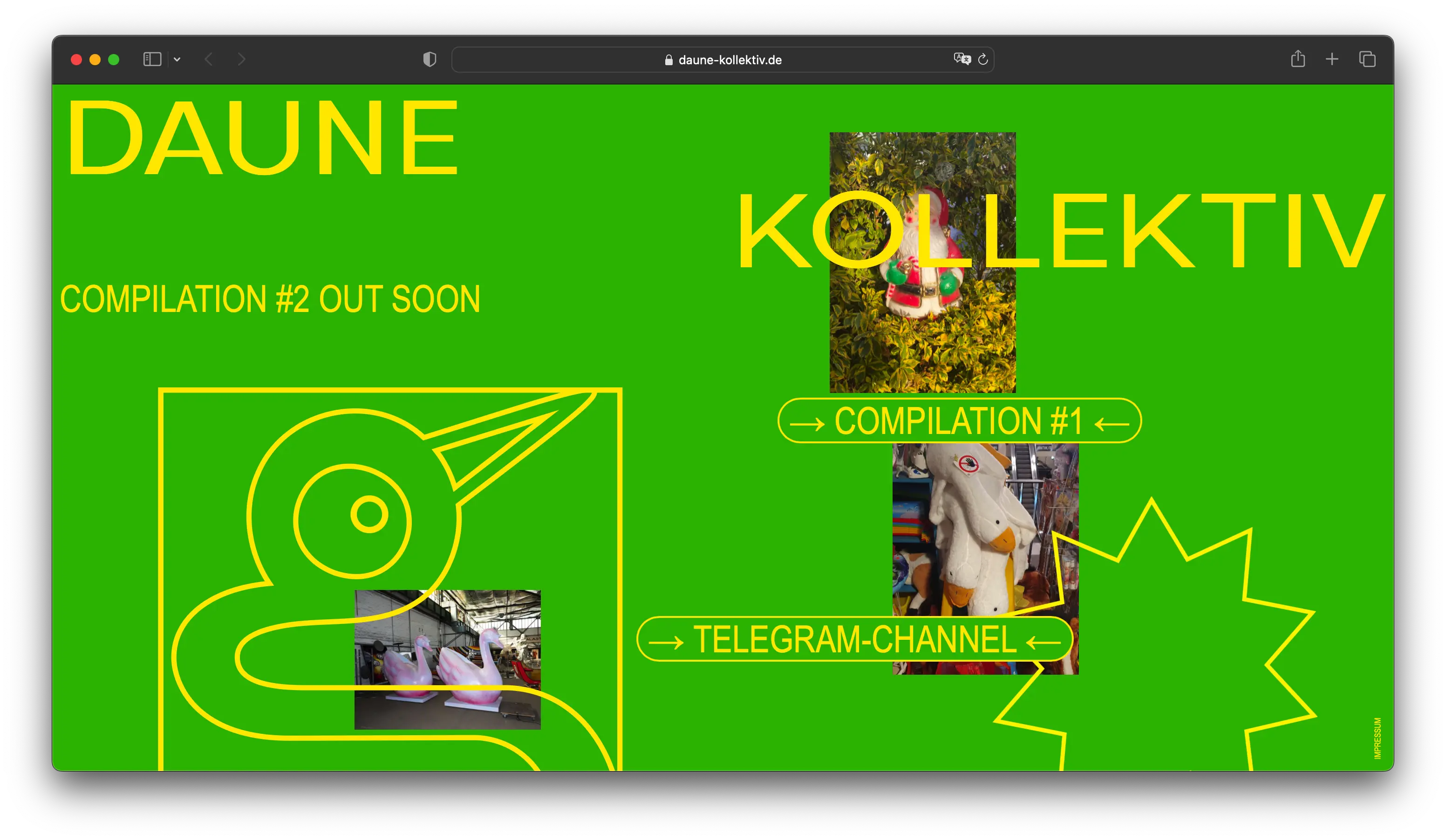 Screenshot Website Daune-Kollektiv
